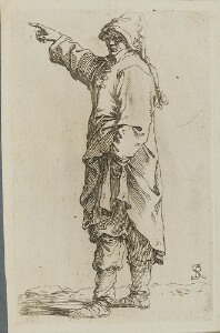 The Works of Salvator Rosa: Man Standing, with Arm Raised, Pointing to the Left