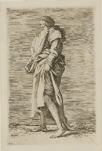 The Works of Salvator Rosa: Young Woman, Walking Toward the Left