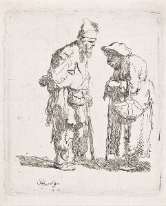 Beggar Man and Beggar Woman Conversing