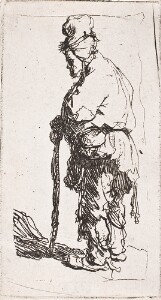 Beggar Leaning on a Stick, Facing Left