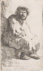 Beggar Seated on a Bank