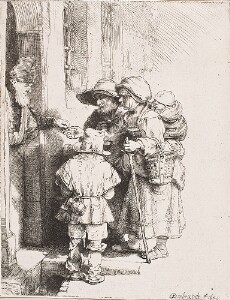 Beggars Receiving Alms at the Door of a House