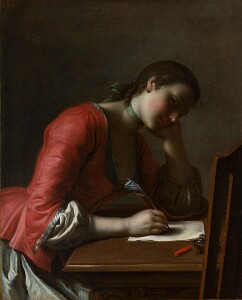 Young Woman Writing a Letter