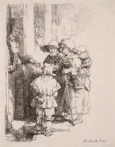 Beggars Receiving Alms at the Door of a House