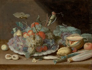 Still Life with Fruits and a Bird