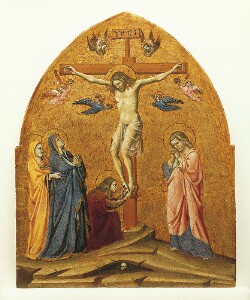 Coronation of the Virgin Altarpiece:  Crucifixion