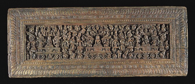 Book Cover with Buddha and Deities