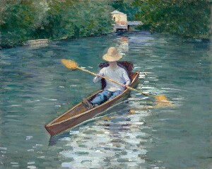 Skiff on the Yerres River