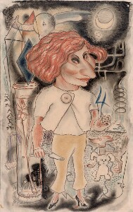 Caricature of Galka Scheyer