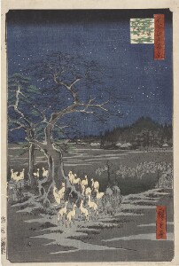 New Year's Eve Foxfires at the Changing Tree, Ōji