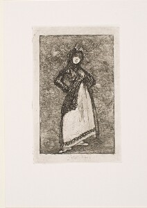 The Bordeaux Etchings: Late Caprichos of Goya: Maja against a Background with Demons/ Maja—dark background