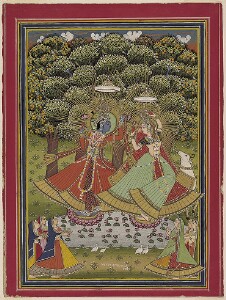 Ladies Worship Krishna and Radha