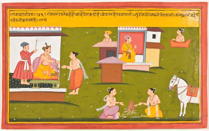 Bharata Reigns on Rama’s Behalf, folio 162 from a Ramayana series